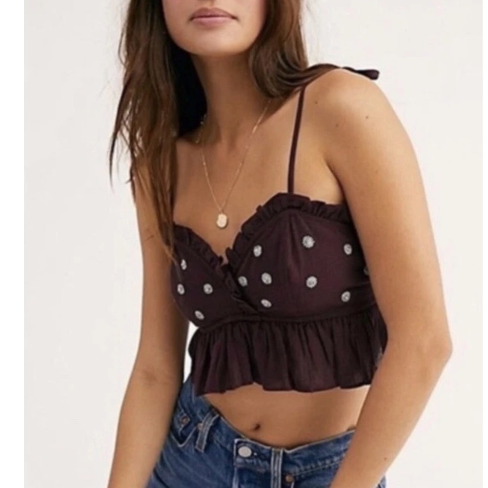 Free People Intimately Large On a Star Crop Cami‎ Top Medium